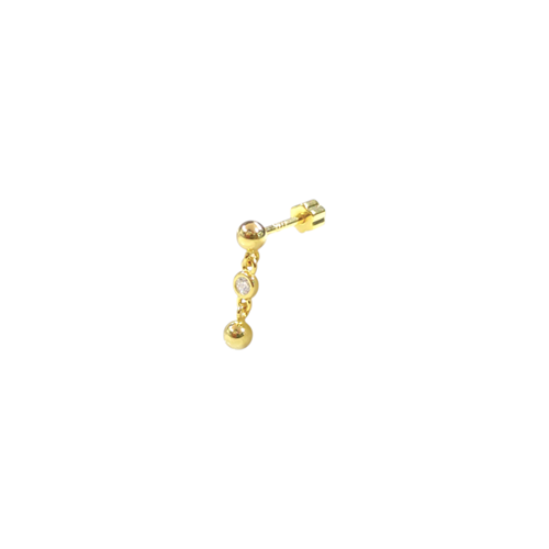SALLANTILI TOP GÜMÜŞ TRAGUS PIERCING