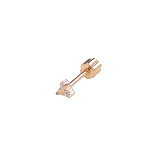 2 MM MİNİ ÇİÇEK GÜMÜŞ TRAGUS PIERCING