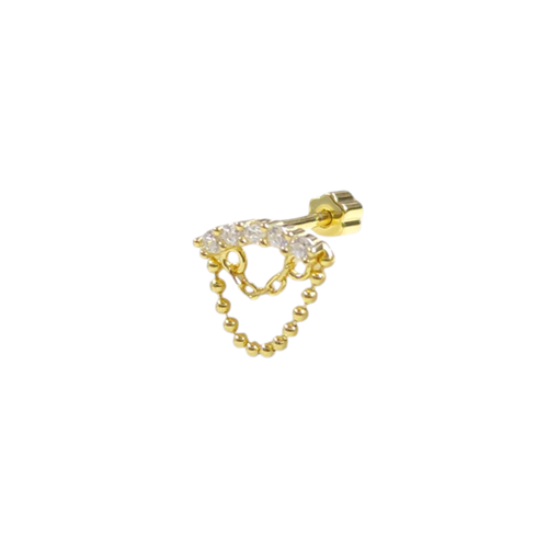 SALLANTILI SIRATAŞ GÜMÜŞ TRAGUS PIERCING